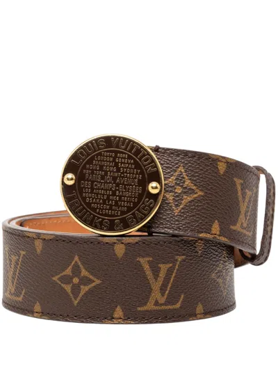 Pre-owned Louis Vuitton 2007 Monogram Trunks And Bags Belt In Brown