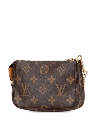 Pre-owned Louis Vuitton 2007 Monogram Trunks And Bags Mini Pochette Accessoires Handbag In Brown
