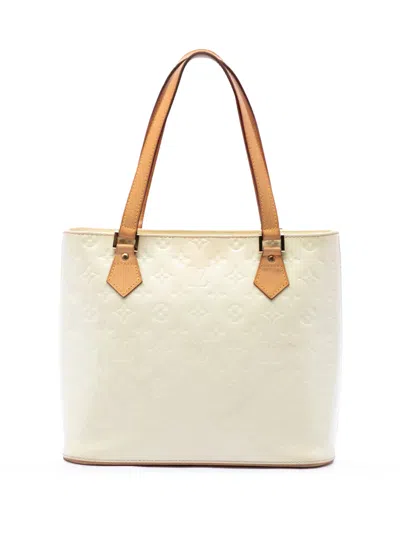 Pre-owned Louis Vuitton 2007 Monogram Vernis Houston Tote Bag In White