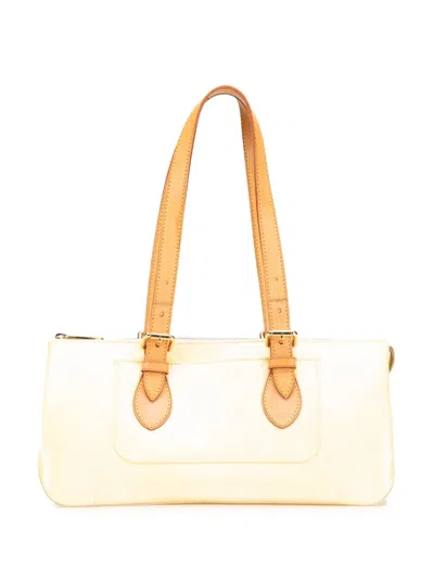 Pre-owned Louis Vuitton 2007 Monogram Vernis Rosewood Avenue Shoulder Bag In White