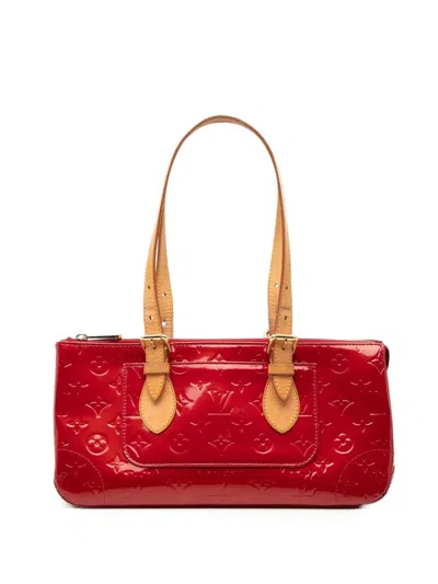 Pre-owned Louis Vuitton 2007 Monogram Vernis Rosewood Avenue Shoulder Bag In Red