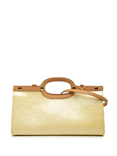 Pre-owned Louis Vuitton 2007 Monogram Vernis Roxbury Drive Satchel In Yellow