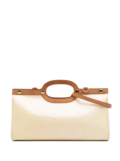 Pre-owned Louis Vuitton 2007 Monogram Vernis Roxbury Satchel In White
