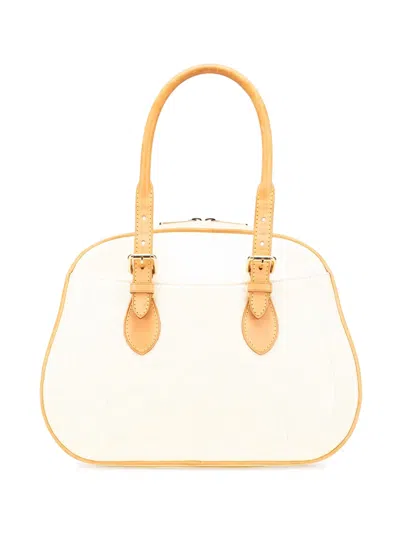 Pre-owned Louis Vuitton 2007 Monogram Vernis Summit Drive Handbag In White
