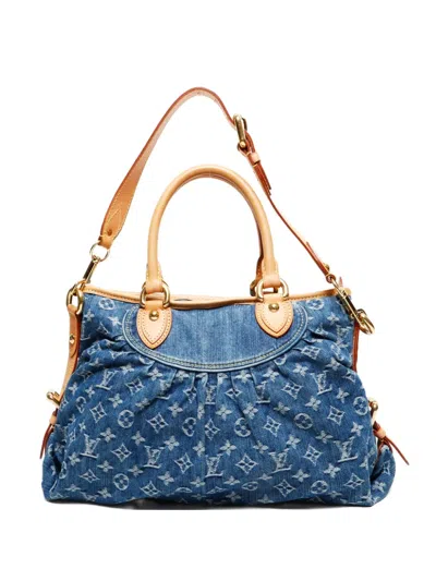 Pre-owned Louis Vuitton 2007 Neo Cabby Mm Handbag In Blue