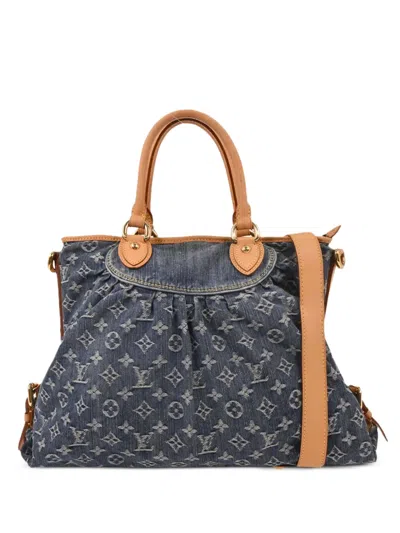 Pre-owned Louis Vuitton 2007 Neo Cabby Monogram Tote Bag In Blue