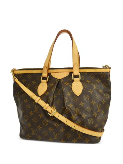 Pre-owned Louis Vuitton 2007 Palermo Pm Two-way Handbag In Brown