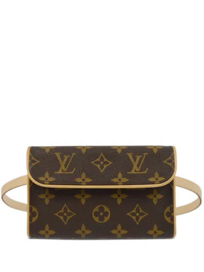 Pre-owned Louis Vuitton 2007  Pochette Florentine Belt Bag In Brown