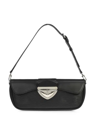 Pre-owned Louis Vuitton 2007 Pochette Montaigne Clutch Bag In Black