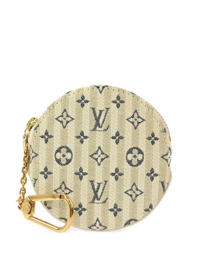 Pre-owned Louis Vuitton 2007 Porte Monnaie Coin Pouch In Neutrals