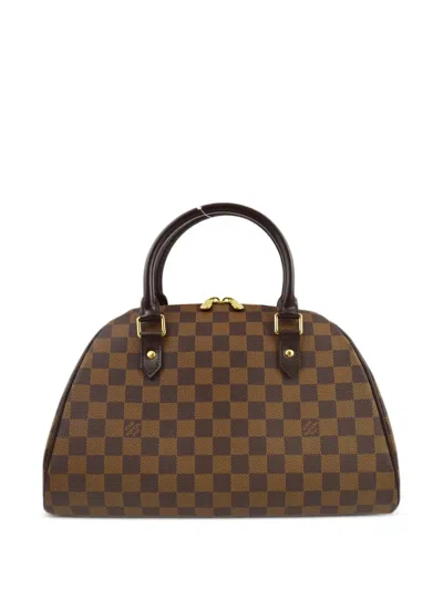 Pre-owned Louis Vuitton 2007 Rivera Mm Handbag In Brown