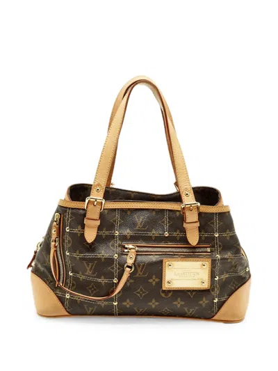 Pre-owned Louis Vuitton 2007 Riveting Monogram Tote Bag In Brown