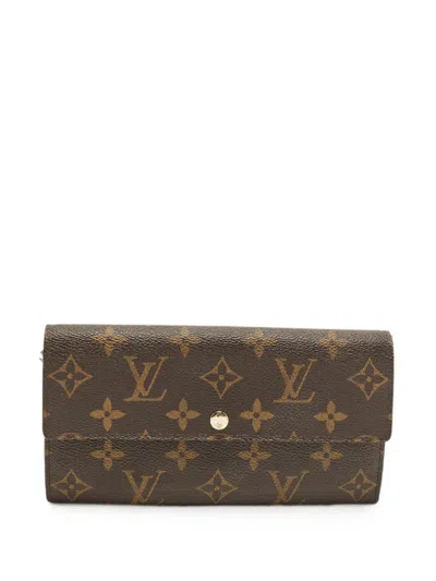 Pre-owned Louis Vuitton 2007 Sarah Monogram Wallet In Brown
