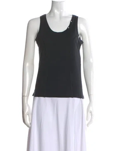 Pre-owned Louis Vuitton 2007 Scoop Neck Top In Black