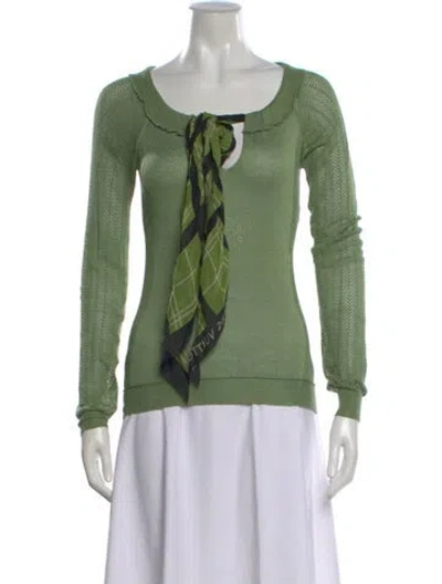 Pre-owned Louis Vuitton 2007 Silk Sweater In Green