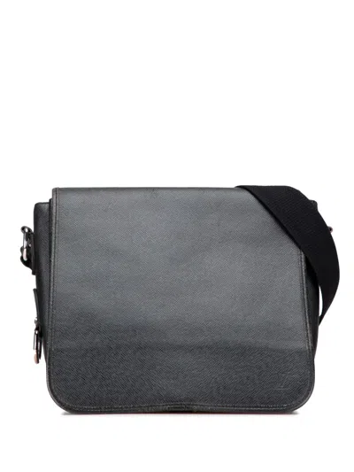 Pre-owned Louis Vuitton 2007 Taiga Andrei Crossbody Bag In Black