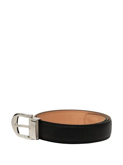 Pre-owned Louis Vuitton 2007 Taiga Ceinture Classique Belt In Black