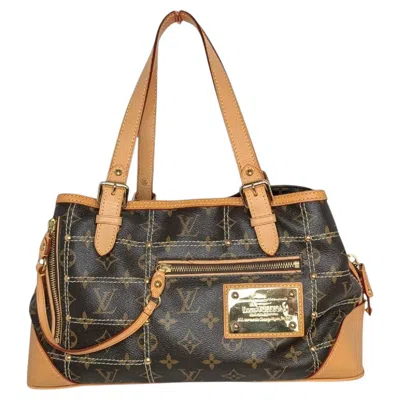 Pre-owned Louis Vuitton 2007 Vintage Monogram Canvas Riveting Satchel In Brown