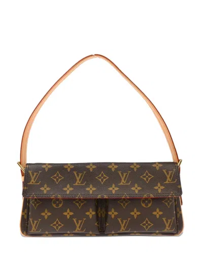 Pre-owned Louis Vuitton 2007 Viva Cité Mm Shoulder Bag In Brown