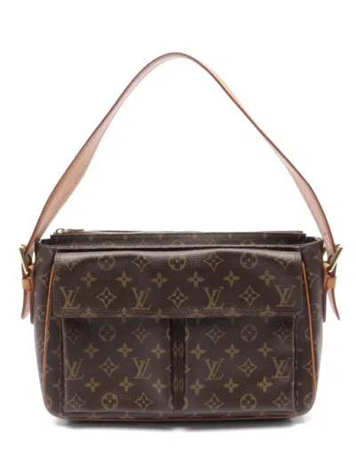 Pre-owned Louis Vuitton 2007 Vivacité Gm Shoulder Bag In Brown