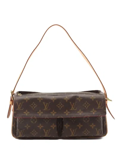 Pre-owned Louis Vuitton 2007 Vivacité Monogram Shoulder Bag In Brown