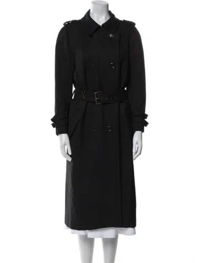 Pre-owned Louis Vuitton 2007 Wool Trench Coat In Black
