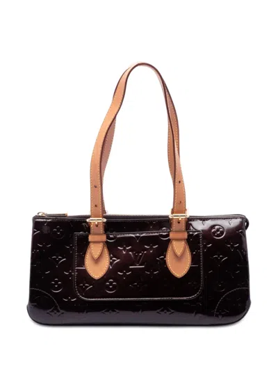 Pre-owned Louis Vuitton 2007-2010 Monogram Vernis Rosewood Avenue Shoulder Bag In Purple