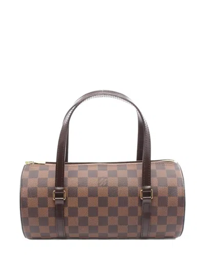 Pre-owned Louis Vuitton 2008 26 Papillon Damier Ebène Tote Bag In Brown