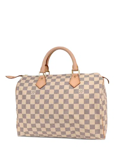 Louis Vuitton 2008 30 Speedy Tote Bag Mit Karomuster In Brown