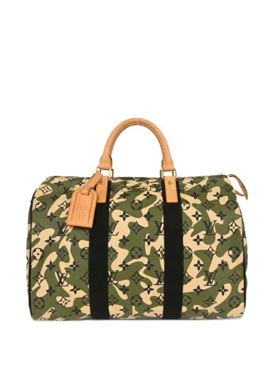 Pre-owned Louis Vuitton 2008 35 Speedy Tote Bag In Green