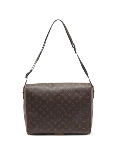 Pre-owned Louis Vuitton 2008 Abbesses Monogram Messenger Bag In Brown