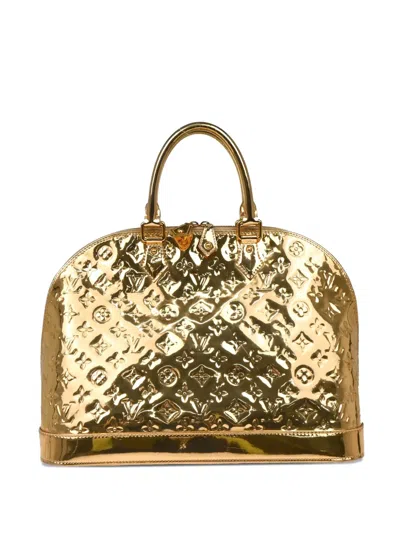 Pre-owned Louis Vuitton 2008 Alma Gm Handbag In Gold