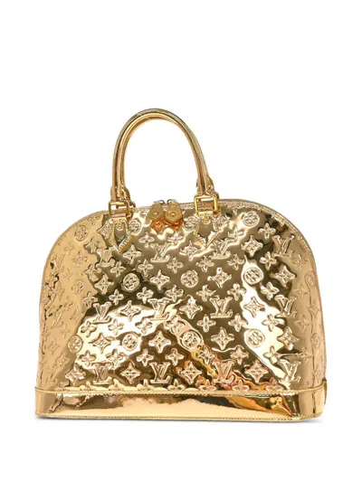 Pre-owned Louis Vuitton 2008 Alma Mm Miroir Handbag In Gold