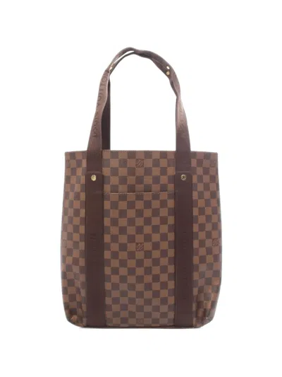Pre-owned Louis Vuitton 2008 Beaubourg Damier Ebene Tote Bag In Brown