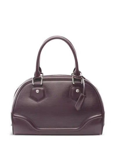 Pre-owned Louis Vuitton 2008 Bowling Montaigne Pm Handbag In Purple