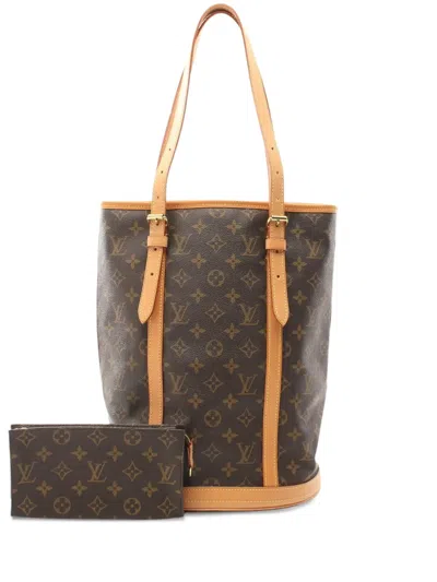 Pre-owned Louis Vuitton 2008 Bucket Gm Handbag In Brown