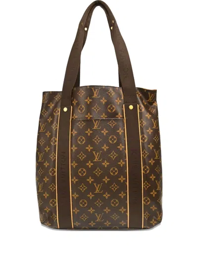Pre-owned Louis Vuitton 2008 Cabas Beaubourg Tote Bag In Brown