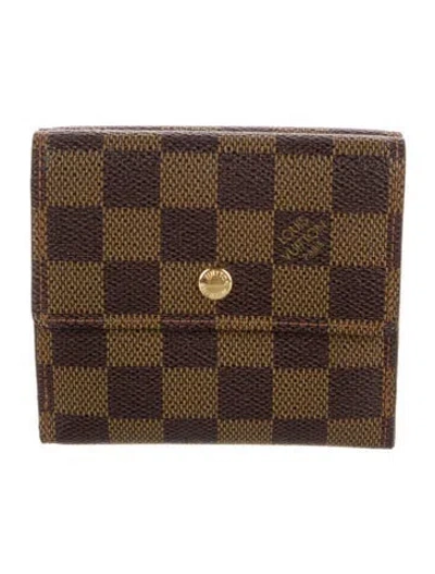 Pre-owned Louis Vuitton 2008 Coated Canvas French Purse In Brown