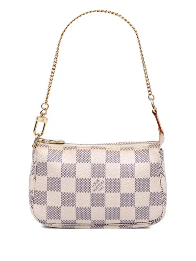 Pre-owned Louis Vuitton 2008 Damier Azur Mini Pochette Accessoires Handbag
