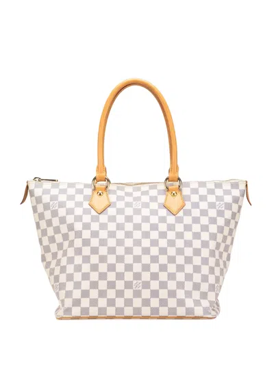 Pre-owned Louis Vuitton 2008 Damier Azur Saleya Mm Tote Bag