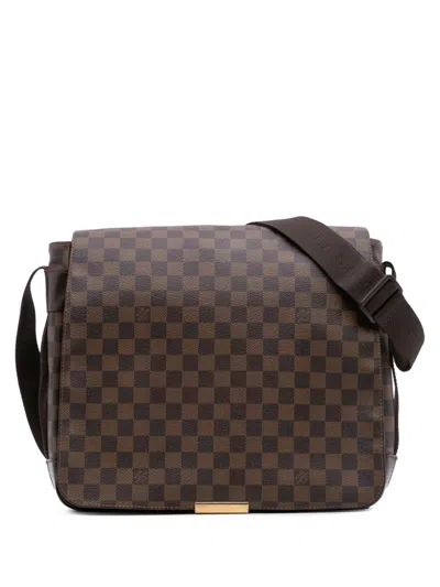 Pre-owned Louis Vuitton 2008 Damier Ebene Bastille Crossbody Bag In Brown