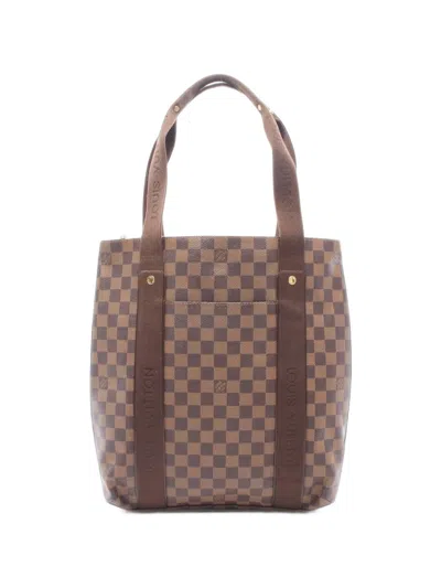 Pre-owned Louis Vuitton 2008 Damier Ebene Beaubourg Tote Bag In Brown