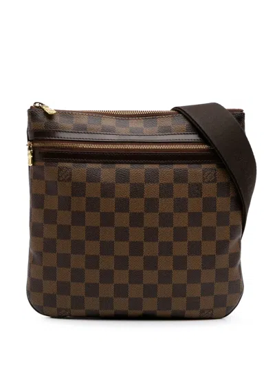 Pre-owned Louis Vuitton 2008 Damier Ebene Bosphore Pochette Crossbody Bag