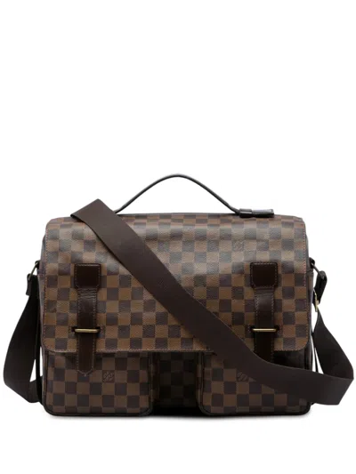 Pre-owned Louis Vuitton 2008 Damier Ebene Broadway Satchel In Brown