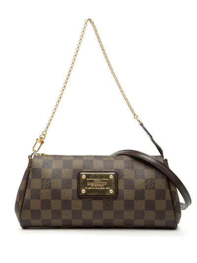 Pre-owned Louis Vuitton 2008 Damier Ebene Eva Satchel In Brown