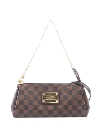 Pre-owned Louis Vuitton 2008 Damier Ebene Eva Satchel In Brown