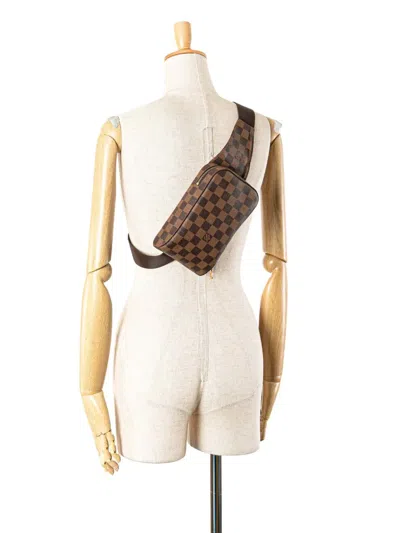 Pre-owned Louis Vuitton 2008 Damier Ebene Geronimos Crossbody Bag