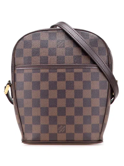 Pre-owned Louis Vuitton 2008 Damier Ebene Ipanema Pm Crossbody Bag In Brown