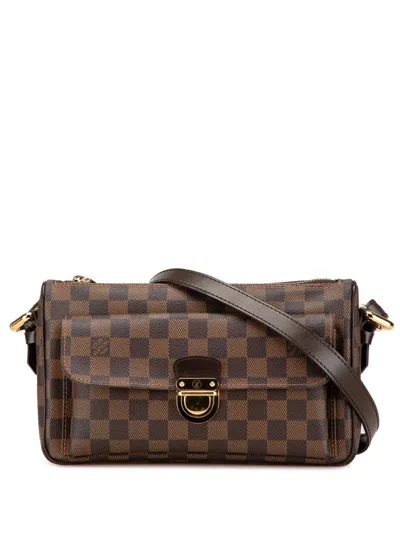 Pre-owned Louis Vuitton 2008 Damier Ebene Ravello Gm Shoulder Bag In Brown