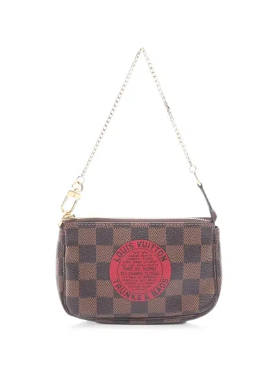 Pre-owned Louis Vuitton 2008 Damier Ebene T&b Shoulder Bag In Brown
